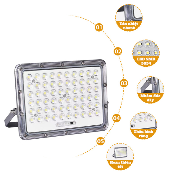 Đèn pha năng lượng mặt trời chống chói lắp trong nhà 300W P-300TO3 - Image 3