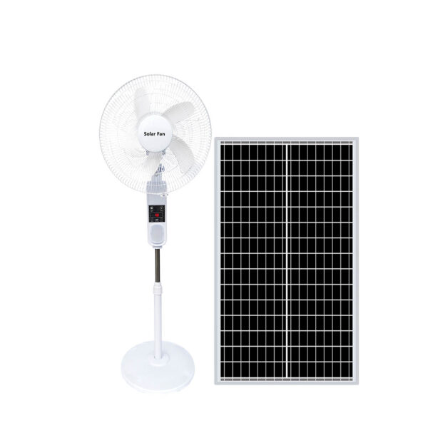 Quạt tích điện năng lượng mặt trời đa chức năng tích hợp đèn ngủ QS-SA010/QD [Pin Mono]